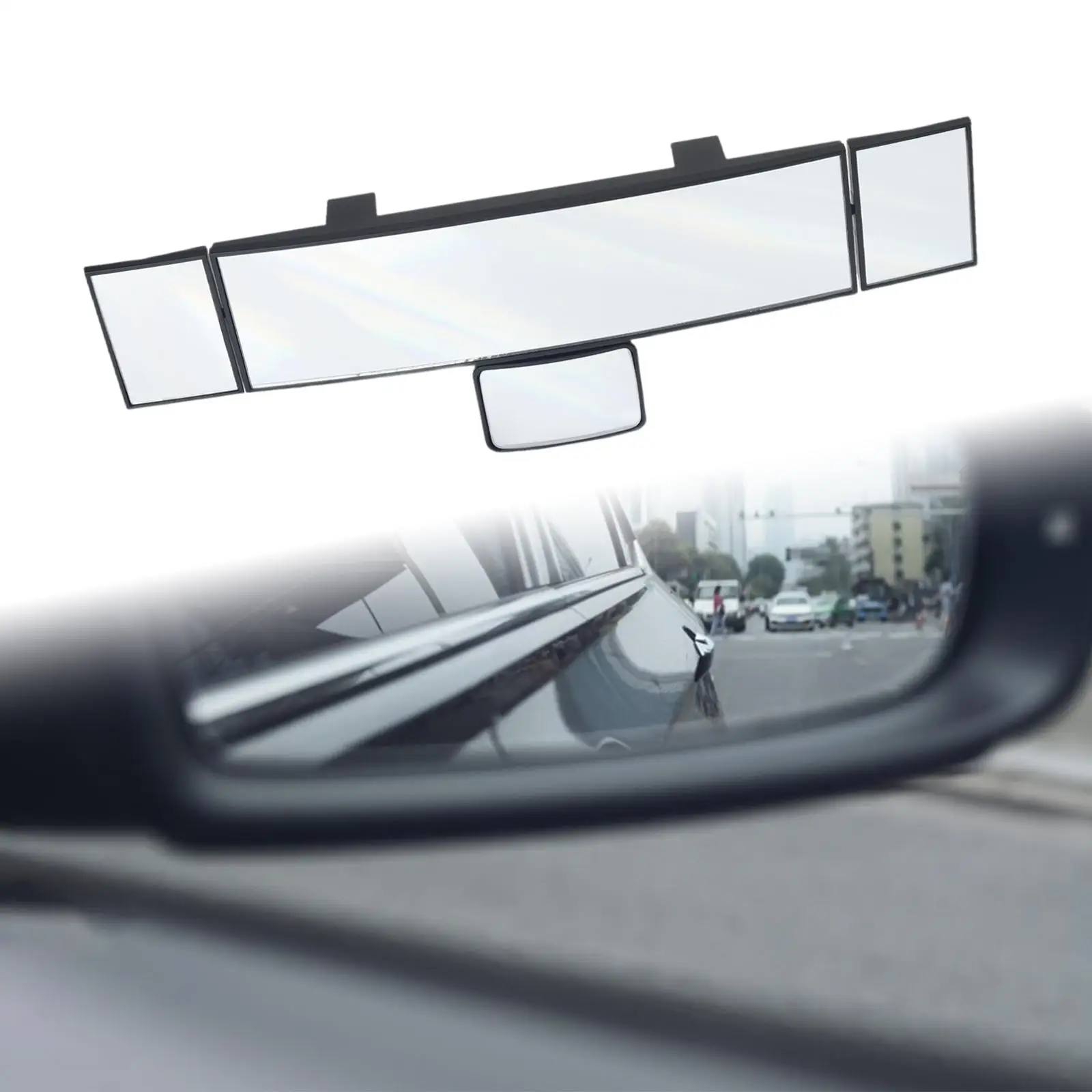 Generic Car Rearview Mirror Extended Rear View Mirror Wide Angle Replacement Baby Mirror Clip on for Automobile SUV Auto