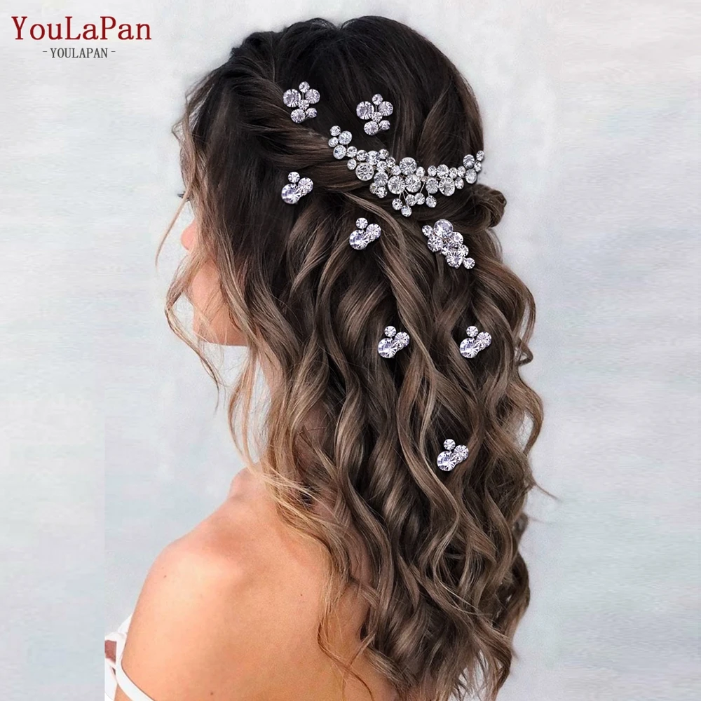 Youlapan Braut Haarnadel Strass Frau Haarkamm Set handgemachte Hochzeit Haarschmuck für Braut Haarnadel Mädchen Haars pange HP387