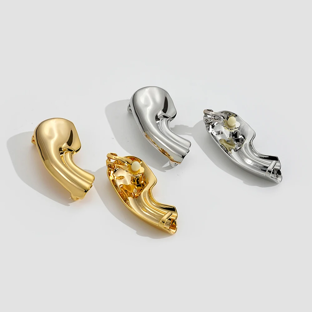 ENFASHION Punk Earlobe Ear Cuff Clip On Earrings For Women Gold Color Auricle Earings Without Piercing Fashion Jewelry E191121