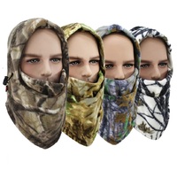 Unisex Thermal Fleece Hat Camouflage Cycling Headwear Outdoor Ski Masks Winter Windproof Face Hats Riding Hunting Bike Mask Cap