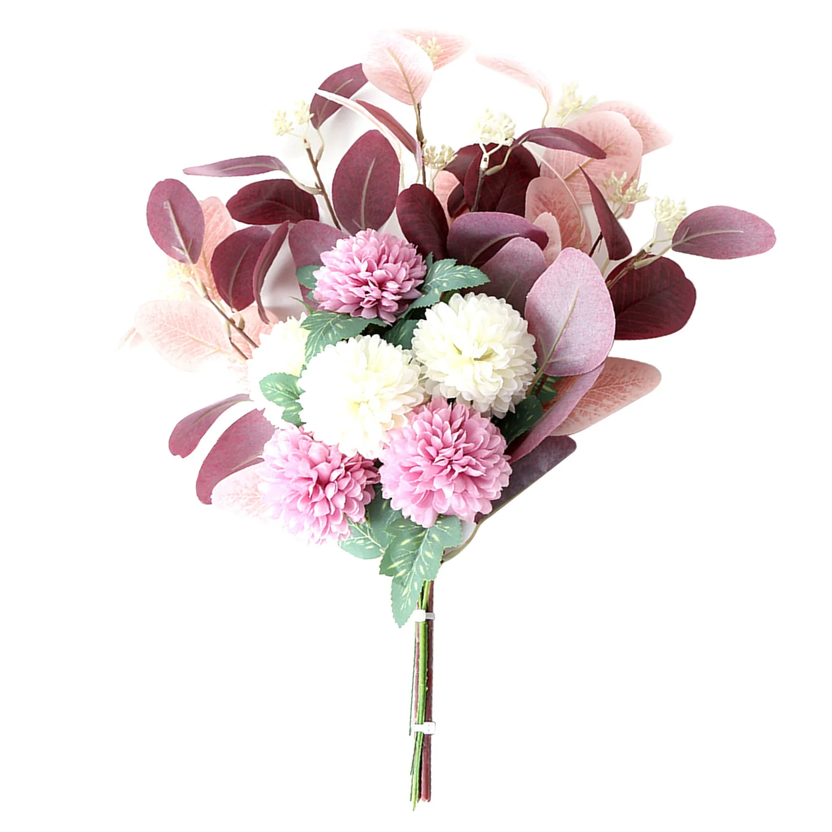 Artificial Bridal Shower Wedding Anemone Bouquet Artificial Flowers Faux Ball Chrysanthemum Bouquet DIY Fake Flower