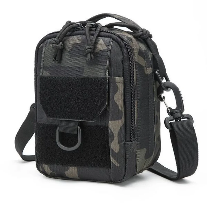 Bolsa de ombro único masculina pode carregar um pacote de cintura pequeno multifuncional portátil pode usar um cinto