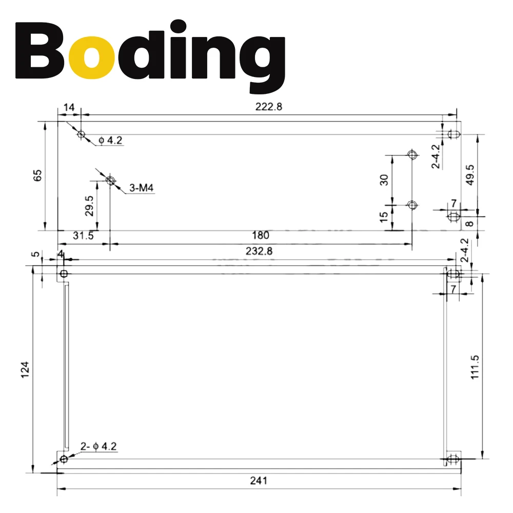 BODING 400W Switch Power Supply HF400W-S 12V 24V 36V 48V Single Output for Industrial Control Communication Display Screen