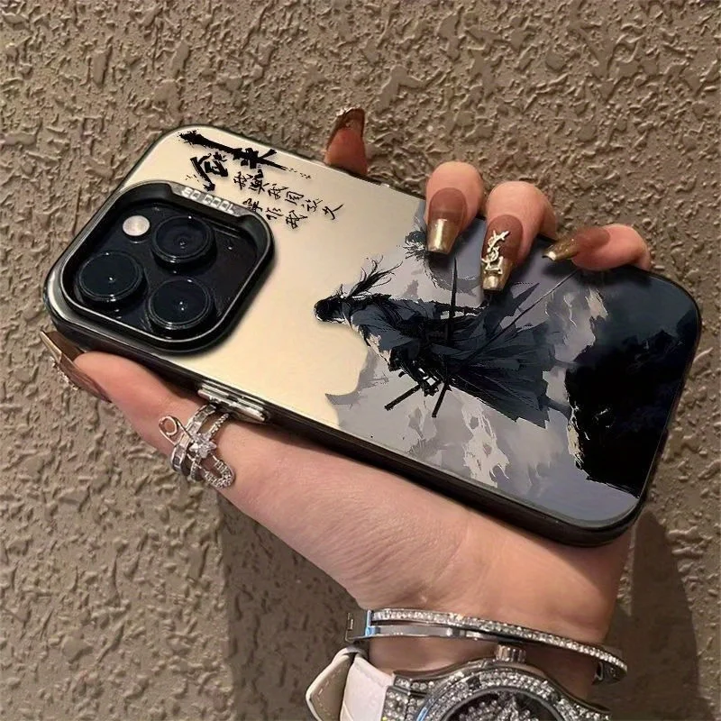 

Swordsman pattern phone case for iPhone 17 16 15 14 13 12 11 Pro/ Max/Plus shock-proof rear cover anti-fingerprint
