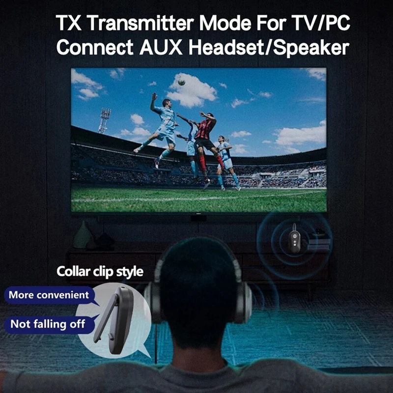 LE Bluetooth Audio Transmissor Receptor, Hifi Music Adapter, Fones de ouvido, TV, Alto-falante, 3.5mm Jack, V5.4, LC3