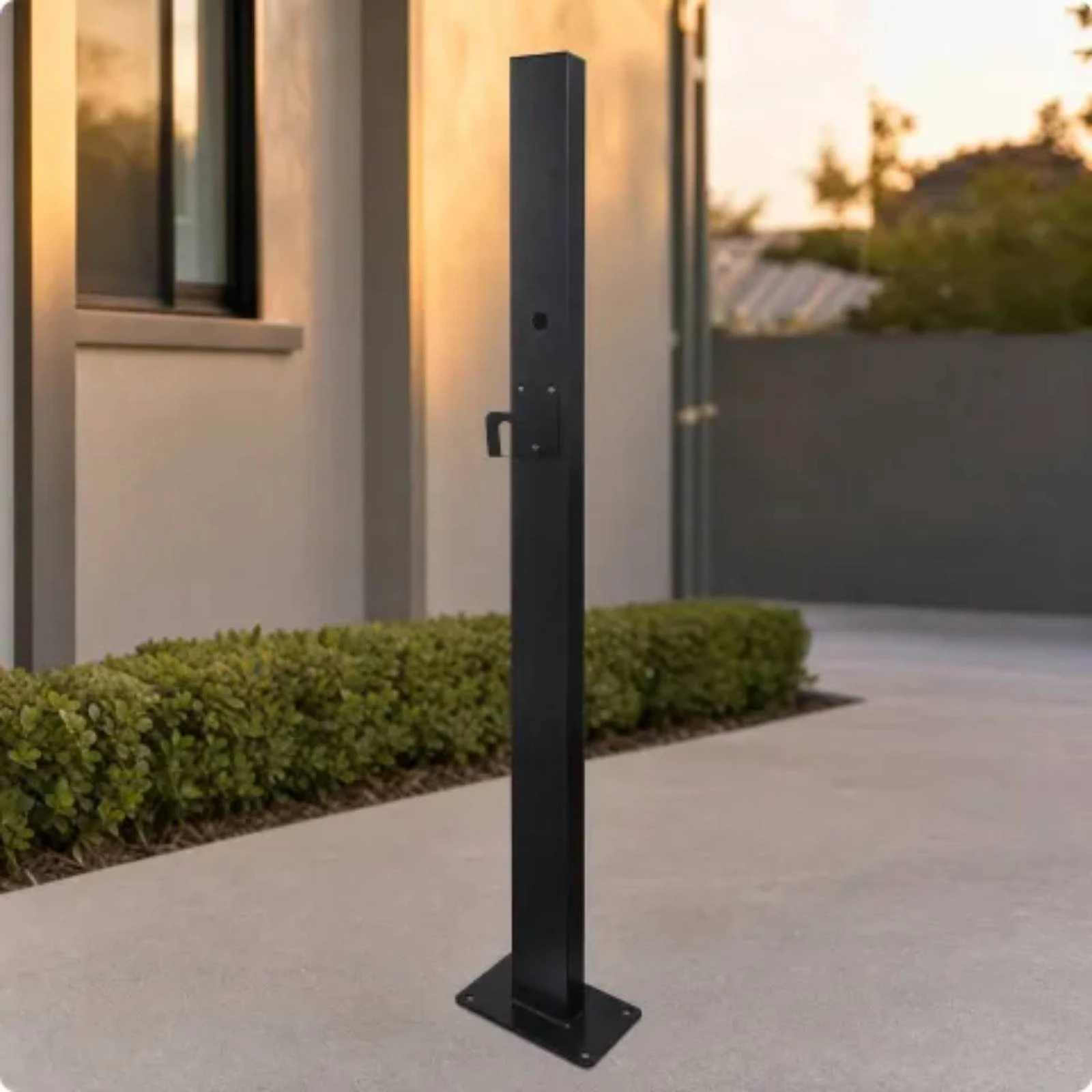 Charging Pile Support Column Indoor Outdoor Floor-Standing Charging Post with Cable Bracket for Driveway, Garage