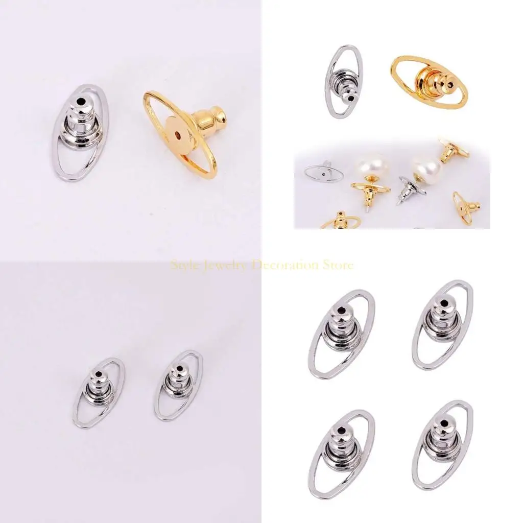 D46E 4pcs ظهورهم للقرط للآذان المتدلية ، يدعم الدعم دعم إكسسوارات مجوهرات مريحة للأذن