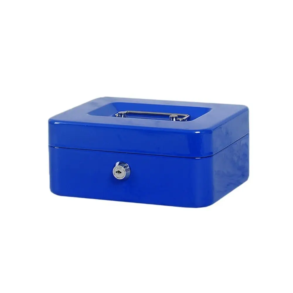 Small/Large Locking Cash Box Safe with Combination Lock Lock Storage Box with Tray Cover Double Layer Money Saving Organizer