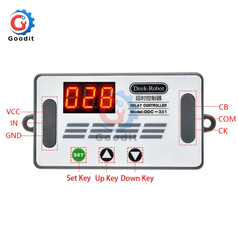 Dc 12V Led Display Automatisering Cyclus Vertraging Timer Off Schakelaar Vertragingstijd Relais Voltage Bescherming DDC-231 331 332 431