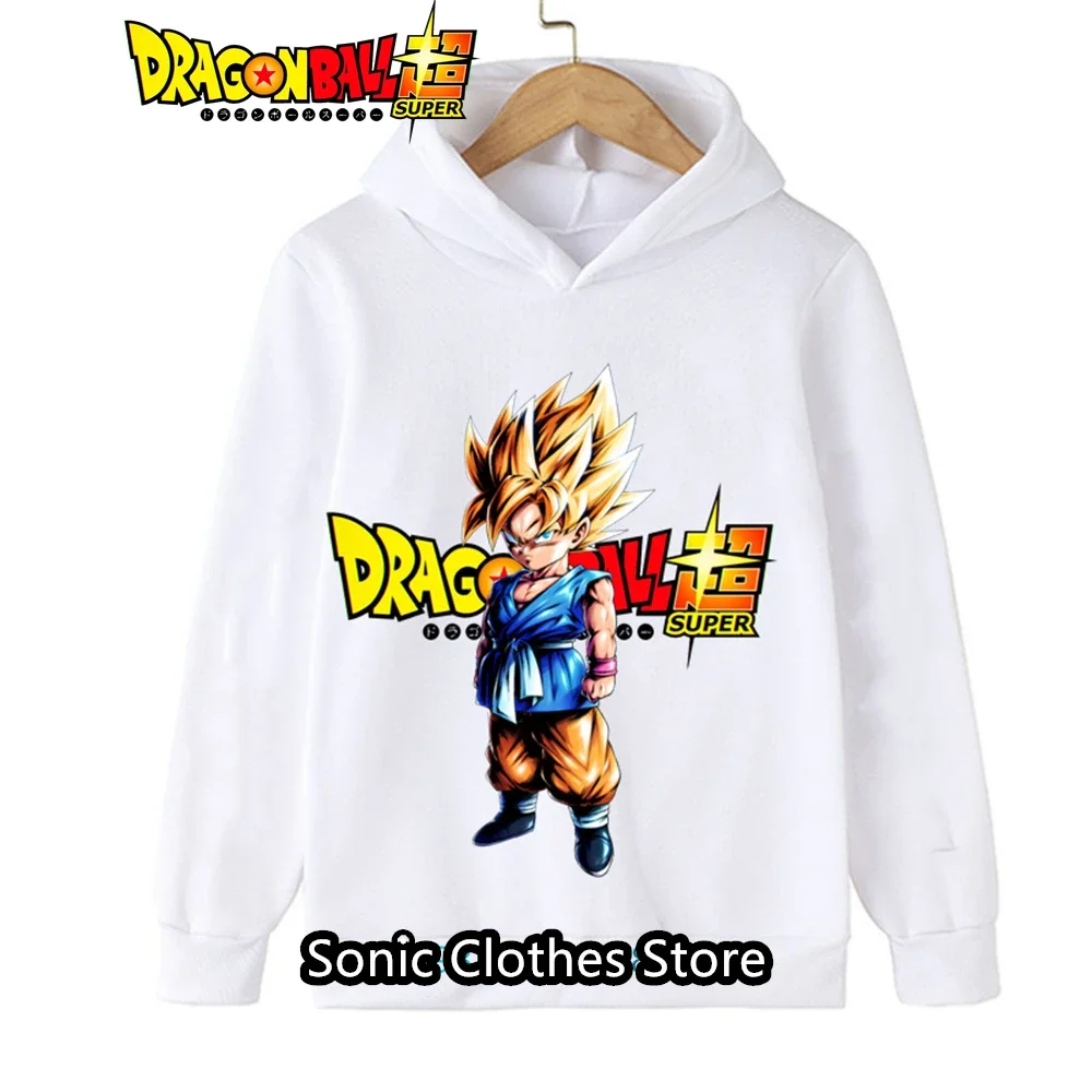 الفتيات الاطفال Dragonball هوديي كاكاروتو فيغيتا البلوز الخريف الشتاء الدافئة لينة الأزياء أنيمي طباعة مريحة السترة ​