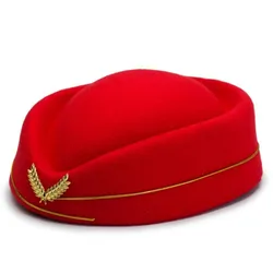 Air Hostesses Hat Women's Fashion Wool Uniform Caps Girl's Fashion Band Hat For Uniform Caps Ladies New 2024 High Quality