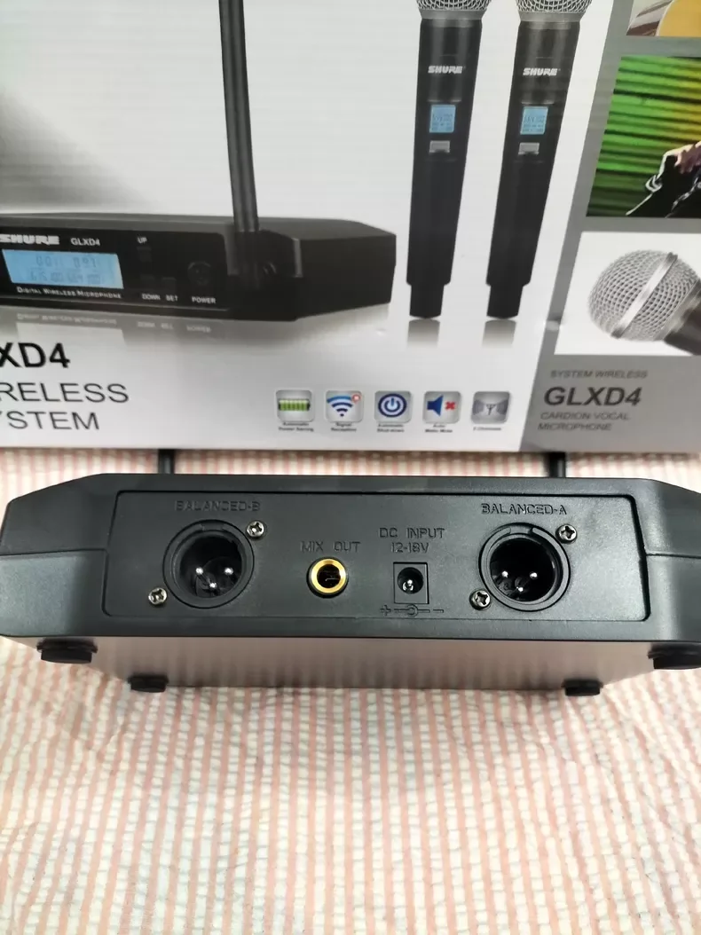 오리지널 쉘러 GLXD4 SM58 무선 마이크 초고주파 다이나믹 전문 파티 무대 노래방 마이크