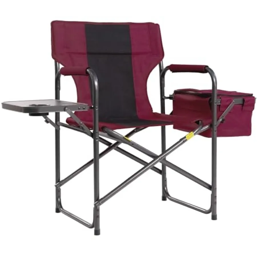 

Director Camping Chair with Cooler Bag and Foldable Side Tray - 400lbs Heavy Duty Outdoor Folding Lawn Chair, Portable Camp Cha