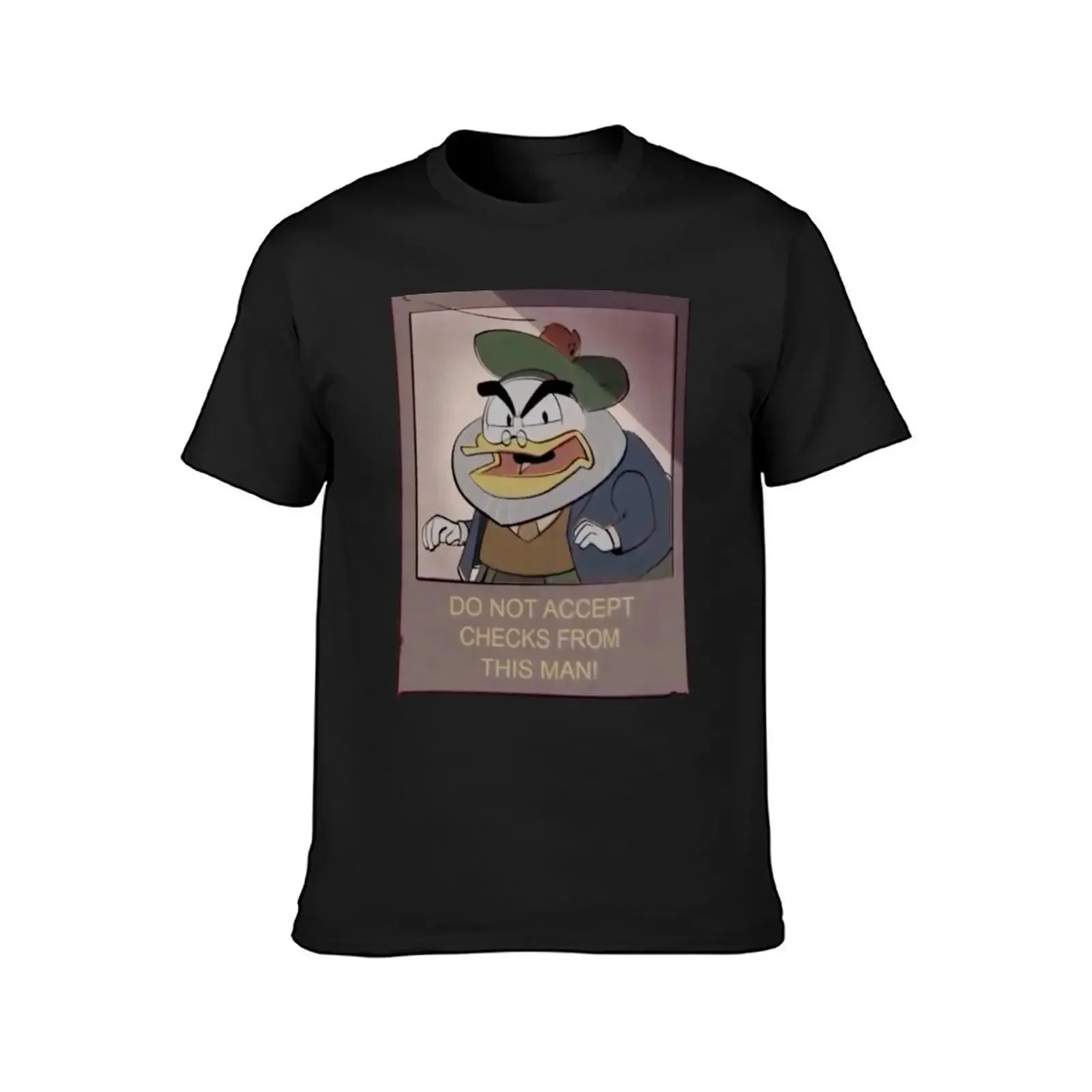 Flintheart Glomgold: DO NOT ACCEPT CHECKS FROM THIS MAN T-Shirt graphic tee shirt quick drying fitted t shirts for men