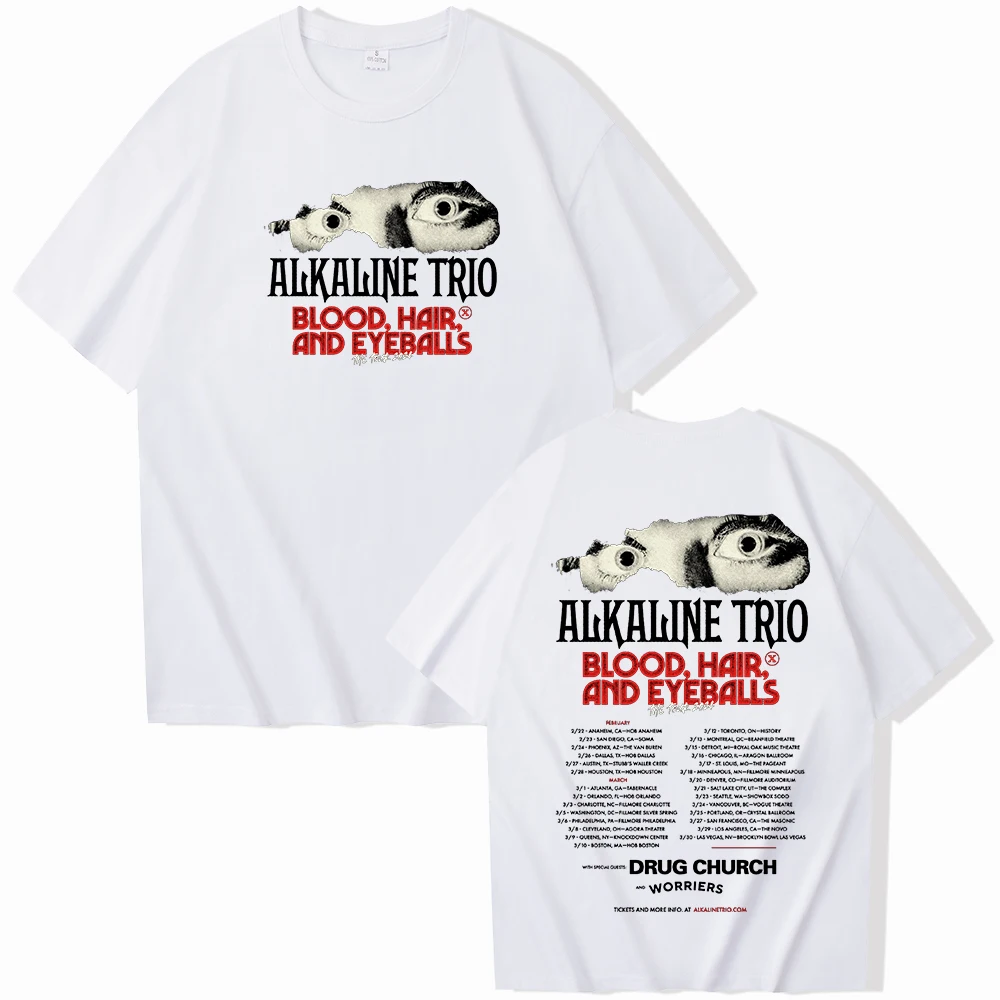 Alkaline Trio Tour 2024 Summer T-Shirts Unisex Harajuku O-Neck Short Sleeve Shirts Music