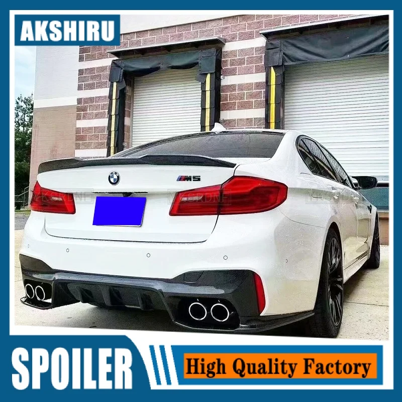 Heckspoiler für BMW 5er G30 F90 M5 2017, ABS, glänzend, mattschwarz, Carbon-Look, hintere