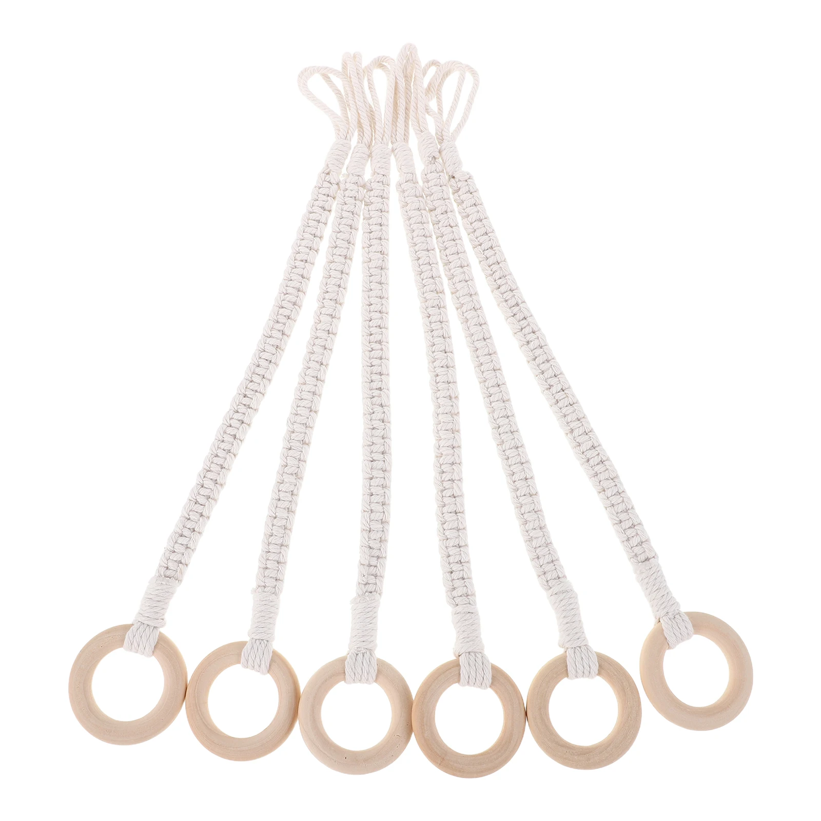 

6pcs Plant Pot Hanging Rope Durable Cotton Macrame Weather Resistant Flower Pot Sling Cord Hanging Basket