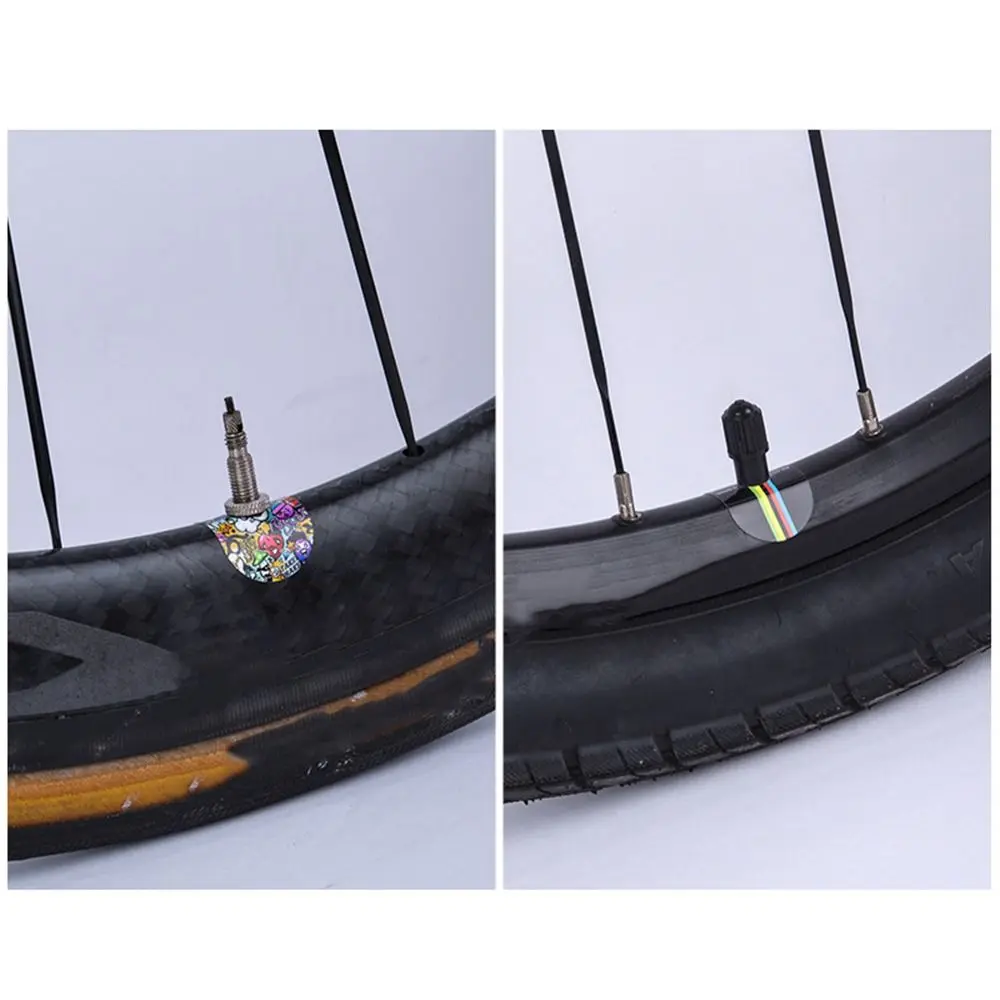 AliExpress UK 3Pcs Multicolor Bicycle Valve Sticker Set PVC Non-Fading Bike Valve Pad Cycling Accessories Equipment