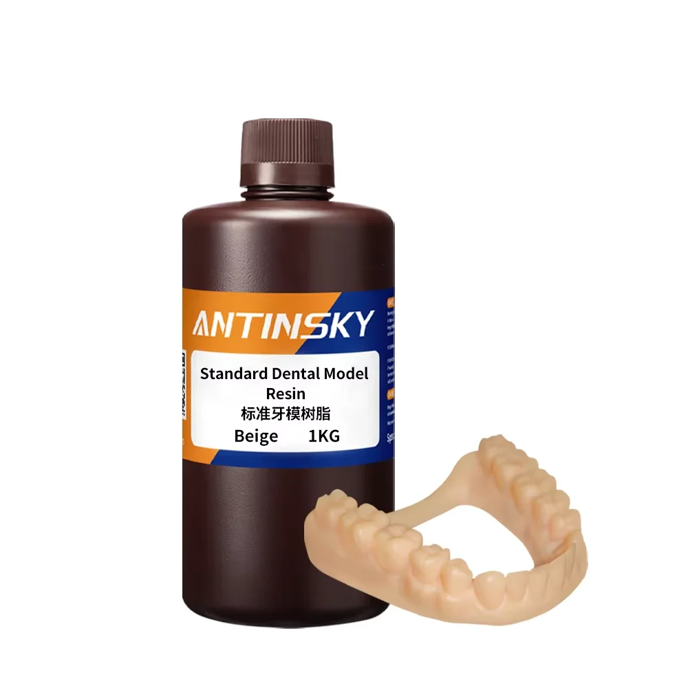 Antinsky Standard Dental Model 3D Dental Resin 405nm 1KG for Elegoo/Phrozen/Uniformation High Precision Dental Model Resin