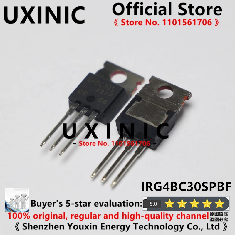 UXINIC 100% New Imported Original  IRG4BC30S IRG4BC30SPBF G4BC30S TO-220 Insulated Gate Bipolar Transistor 600V 18A