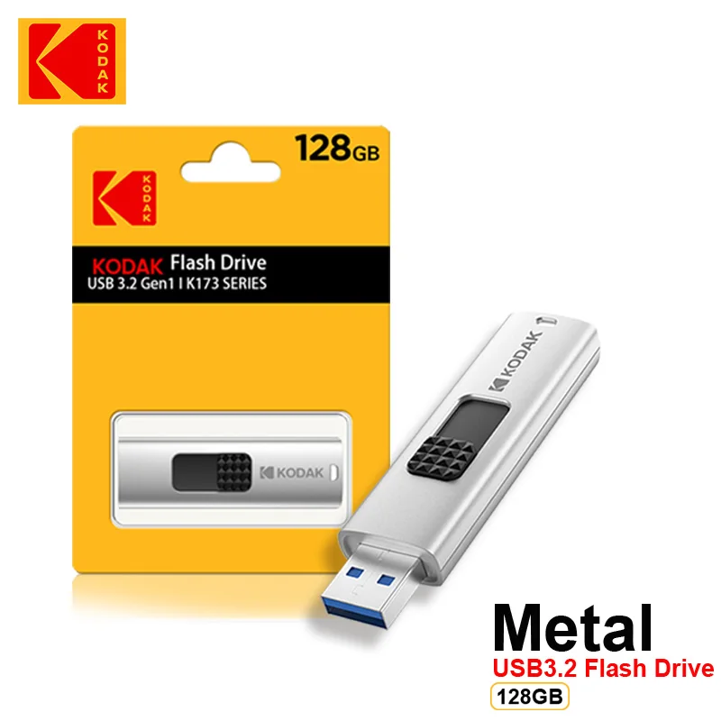 

Высокоскоростной USB-накопитель Kodak k173, интерфейс 3,2, мобильный телефон, компьютер, USB-накопитель двойного назначения, 64 ГБ, 128 ГБ