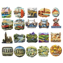Europe United Kingdom UK England BigBen Stonehenge Resin 3D Fridge Magnets Tourism Souvenir Refrigerator Sticker Handicraft Gift