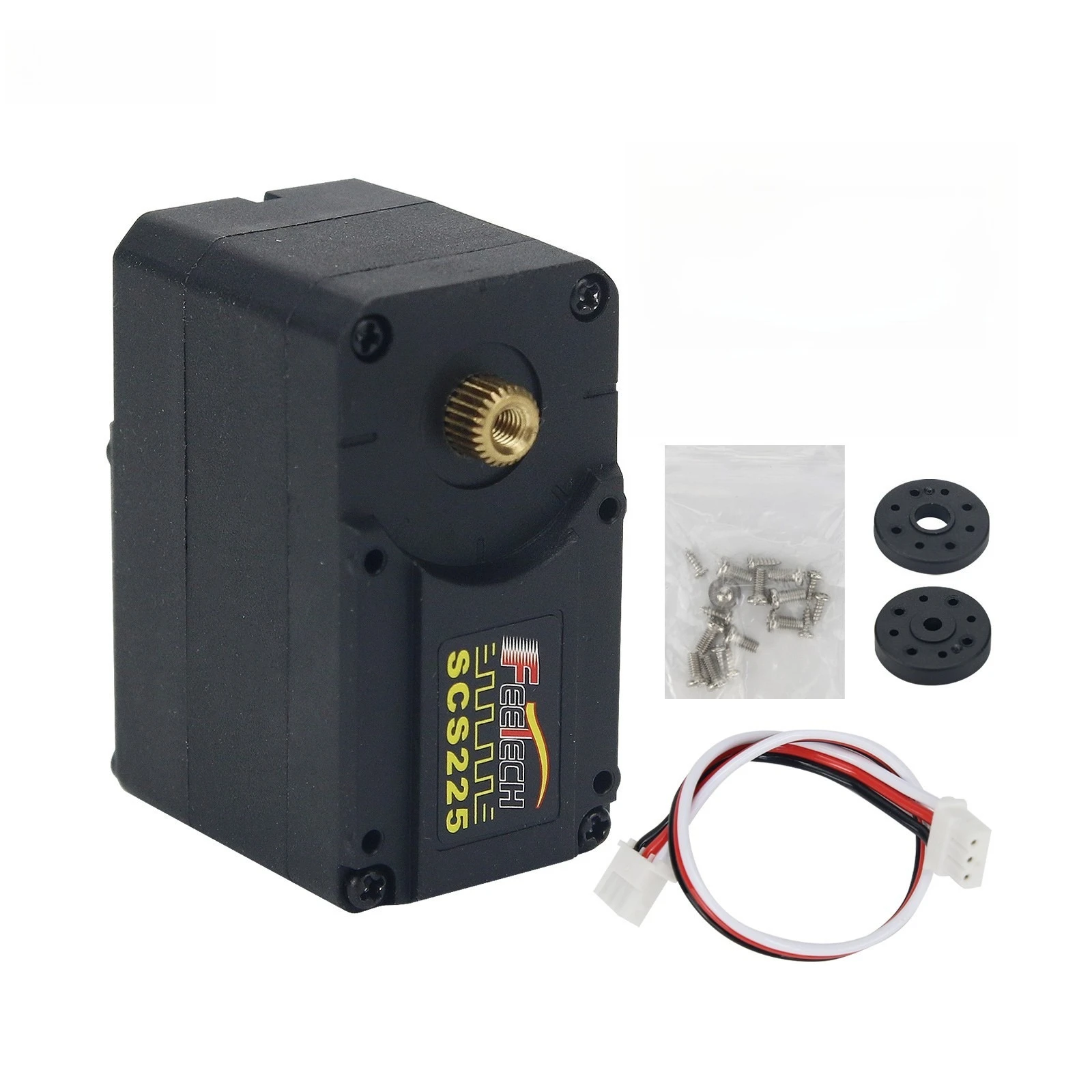 FEETECH SCS225 Servo Serial Bus Servo Dual Axis 19KG High Torque TTL Signal Level w/Horn SCS225-C006