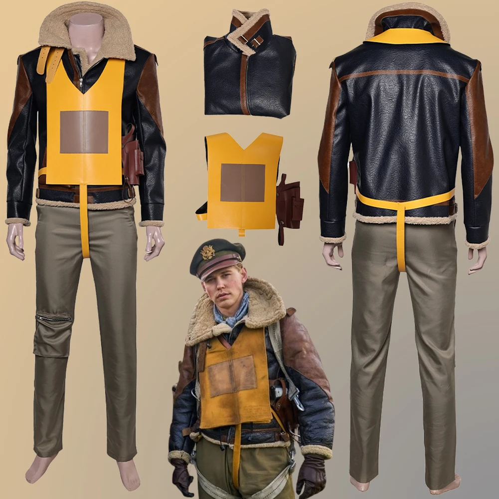 Men Major Gale Cosplay Fantasy Vest Outfit 2024 Movie Masters Cos Air Disguise Costume Boy Men Role Play Halloween Party  Suit