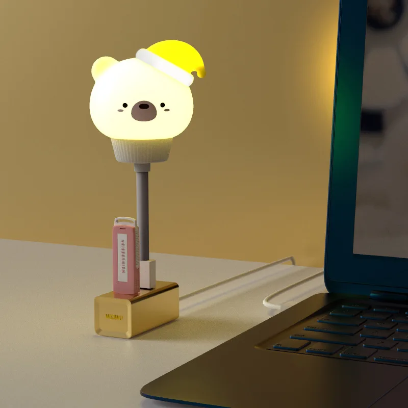 Luz nocturna con Control remoto para habitación de niños, luz de enchufar y usar con USB, lindo oso, conejo, gato, pato, dormitorio, regalo de enfermería, Original, nuevo, W-005