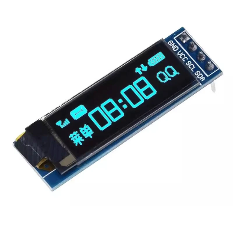 0.91 인치 OLED 디스플레이 모듈 흰색/파란색 OLED 128X32 LCD LED 디스플레이 SSD1306 12864 0.91 IIC i2C ardunio 통신