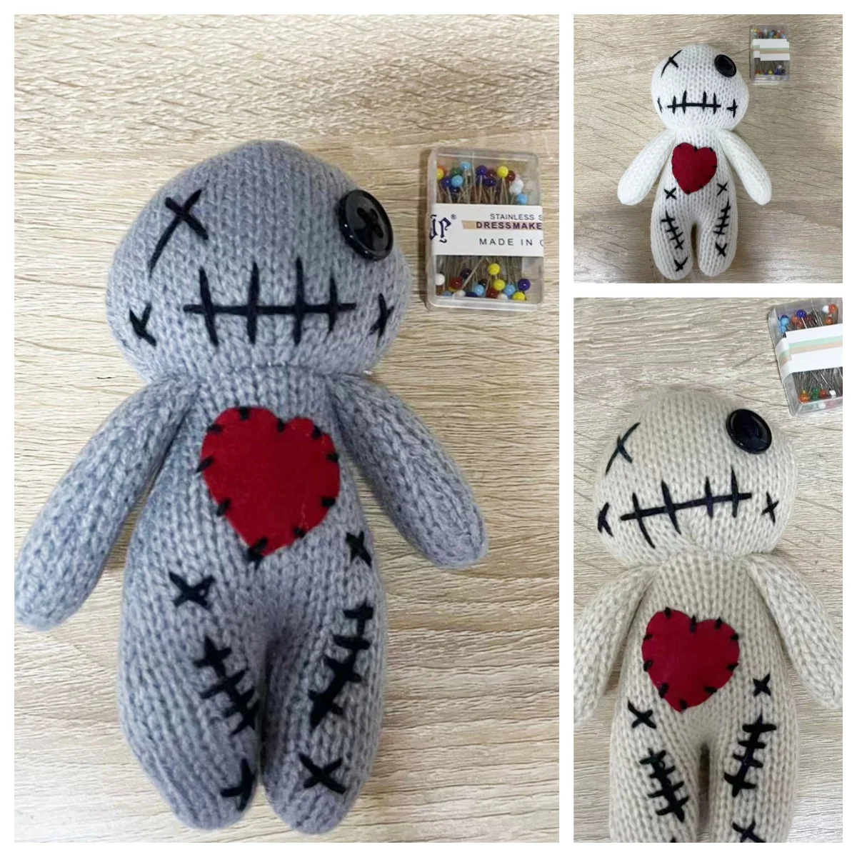 White Revenge Voodoo Doll DIY Knitting Pattern Keychain Accessory Home Stuffed Outdoor  Toy