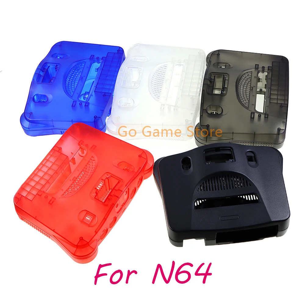 2Sets For N64 Full Set Transparent Replacement Plastic Case For N64 Nintendo 64 Housing Shell Case with Button Screwdriver