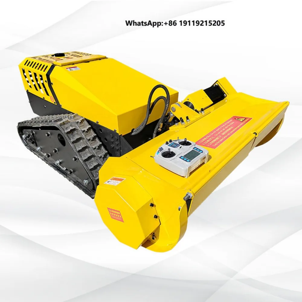 Remote Control Lawn Mower Zero Turn Mini Hay Mower Automatic Small Grass Cutting Machine Crawler Type with Super Powerful