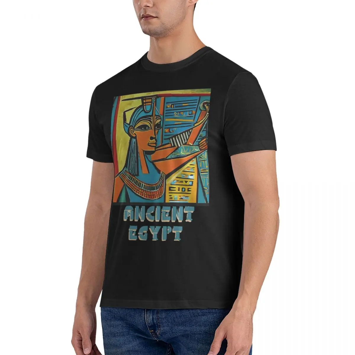 Bags, Cases, And More T Shirts Pure Cotton Vintage T-Shirt Crew Neck Ancient Egypt Culture Tees Short Sleeve Clothes