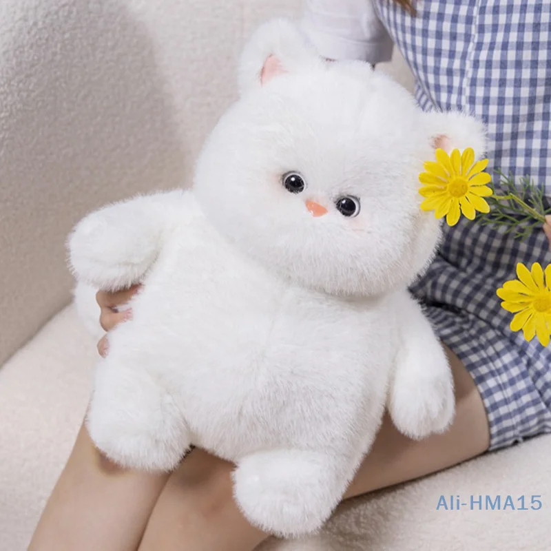 Cute Simulation Cat Doll Plush Toy Stuffed Soft Animal Plush White Kitten Pillow Kids Girls Birthday Gift Pet Toys Home Decor