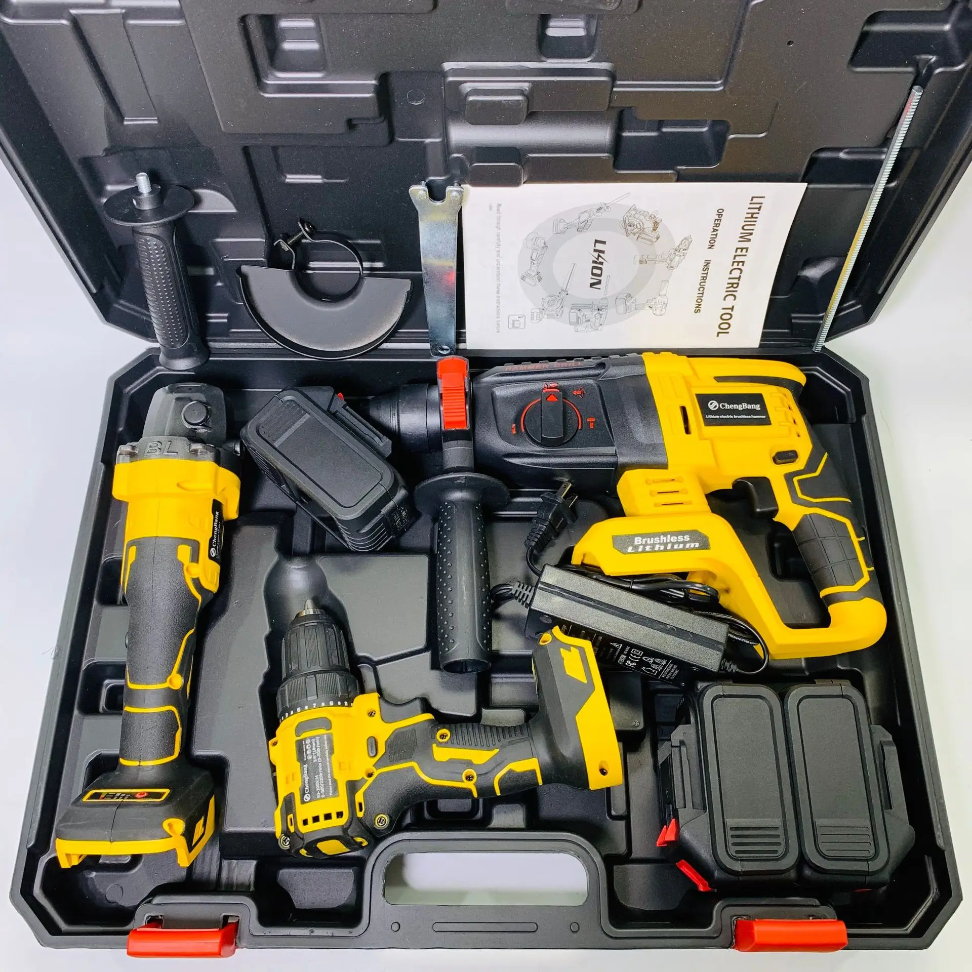 125mm Lithium brushless electric tool 3 woolly (yellow) (drill hammer mill)