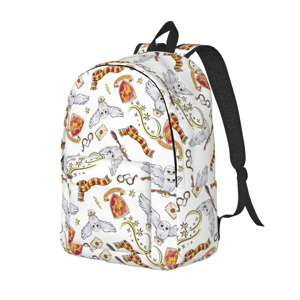 Potters Watercolor GRYFFINDOR Hedwig Pattern Casual Backpack Lightweight High School Business Daypack Laptop Shoulder Bag