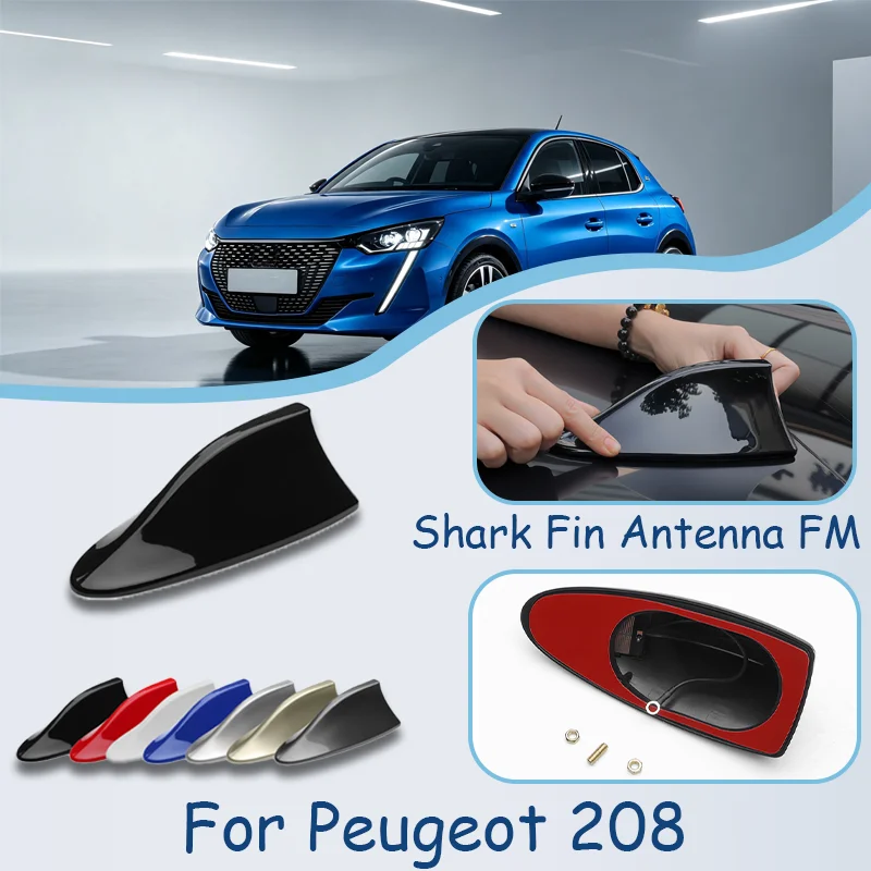 For Peugeot 208 – Shark Fin Antenna, FM Signal Booster, Waterproof Radio Antenna, FM/AM Super Aerials