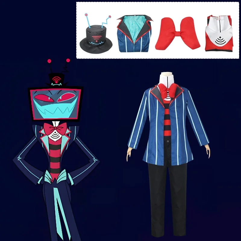 

Аниме Mr. Vox Косплей Костюм Сезон 2 S2 Телевизионный Дьявол Voxy Valentino Генеральный директор VoxTek Demon Hell Helluva Хэллоуин Карнавальная Часть