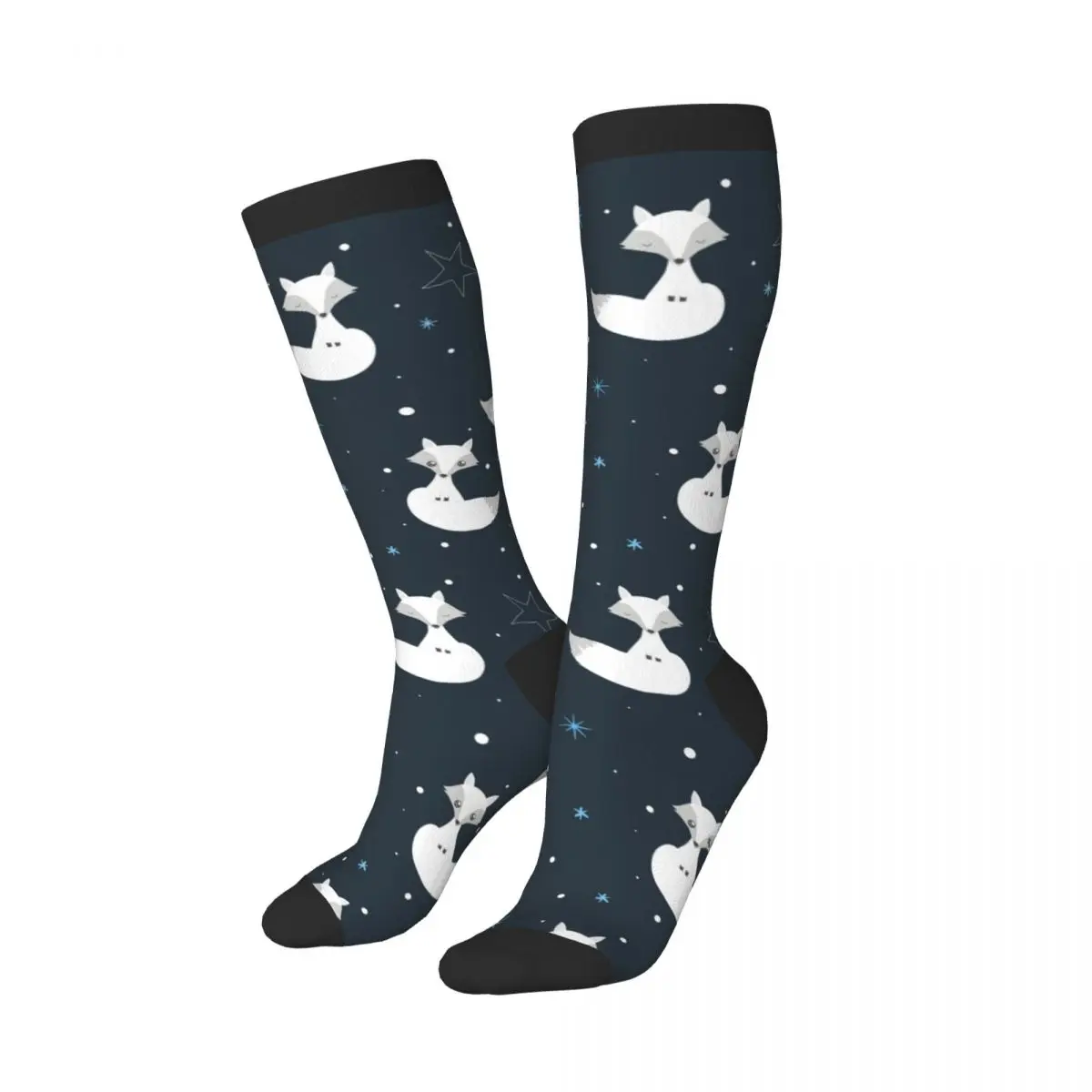 1 Pack Cute White Fox Over-knee Long Socks Middle High School Socks