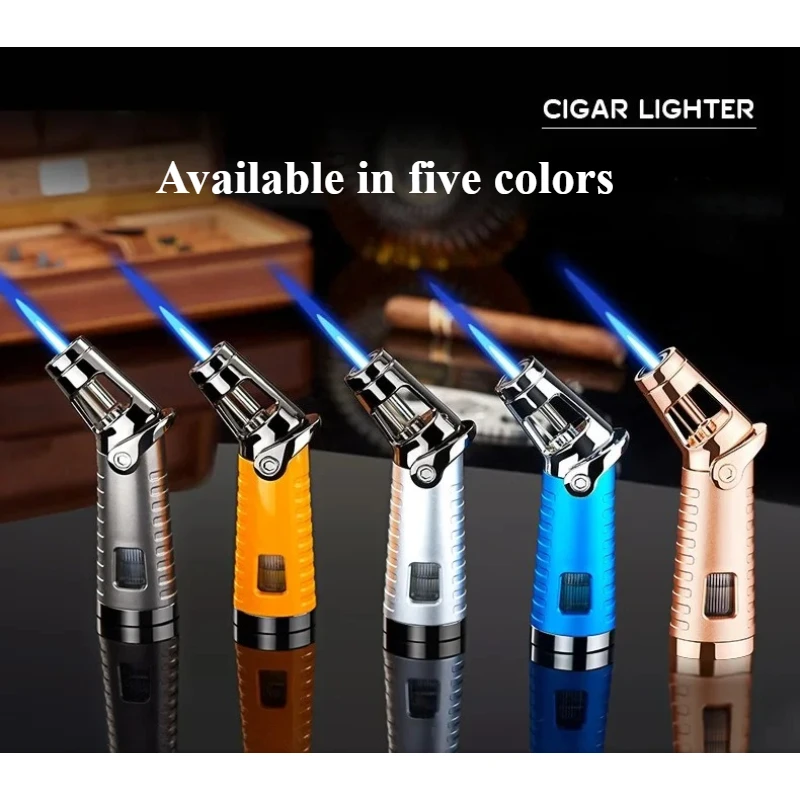Newly Fashionable metal windproof inflatable lighter intense fire direct spray moxibustion cigar kitchen outdoor BBQ spray gun