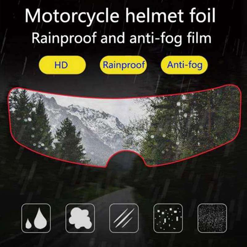 Universal Type Motorcycle Helmet Anti-Rain Anti-Fog Film Electric Car Half-Helmet Anti-Fog Lens Patch Accessories