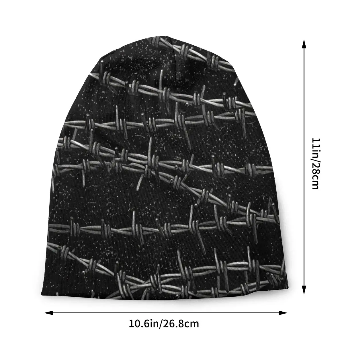 Heavy Metal 1960s Punk Rock Music Bouquets Of Barbed Wire Men Women Thin Beanies Windproof Ski Cap Double Layer Fabric Bonnet