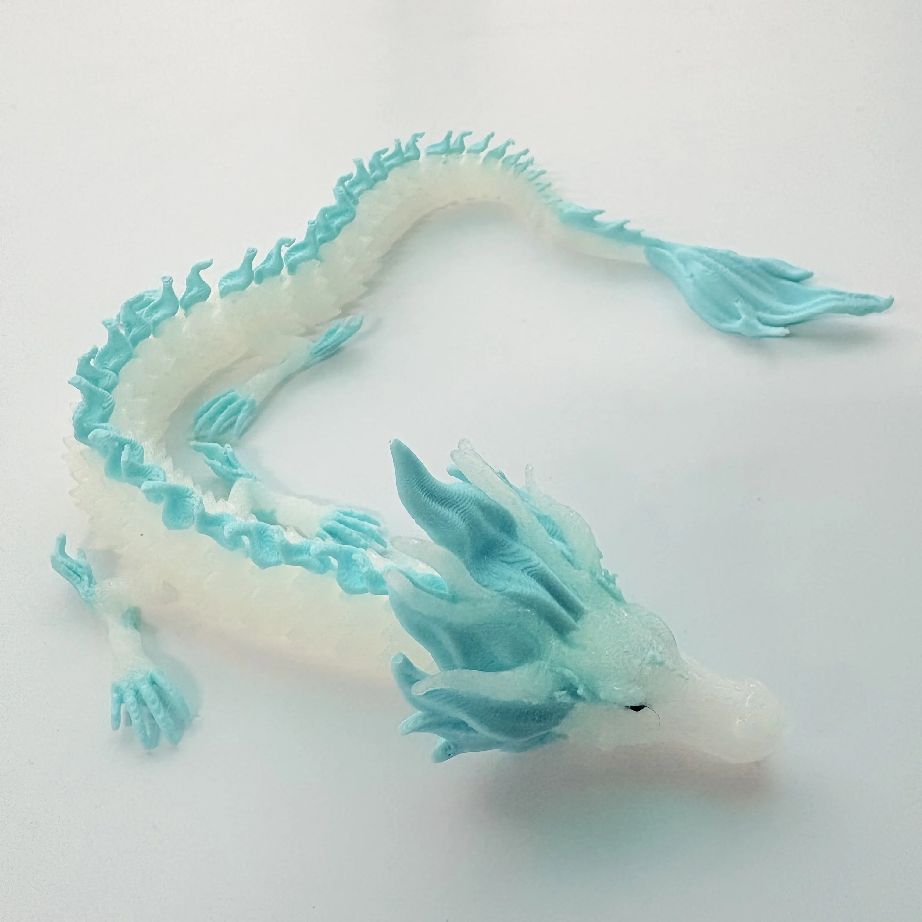 3D Printed Glow In The Dark Articulated Crystal Dragon,Four Sea Dragon Kings Figurine,Trending Animal Dragon,Decor Gift