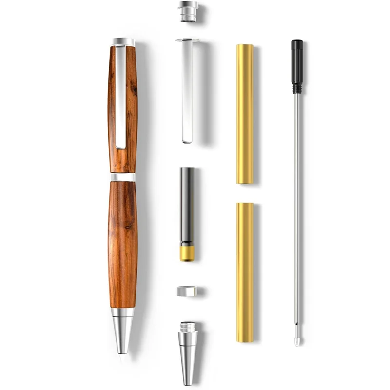 A27F-Rollerball Pen Kits For Woodturning 10Pack Premium Titanium-Slimline Turning Supplies Twist Set Lathe Turning Accessories