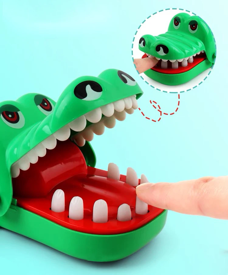 Finger-Biting Toy Crocodile Trick Parent-child Game Biting Teeth Dentist Baby Funny Toys for Kids Adults Decompression Toy