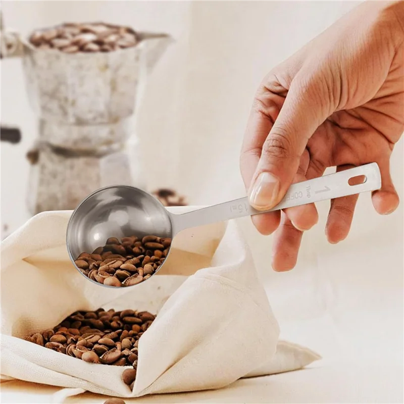 ABZS 8Pcs Coffee Scoop Spoon - 1 Tablespoon Measuring Spoon, 15ML Stainless Steel Coffee Spoons, Long Handle Measuring Scoop