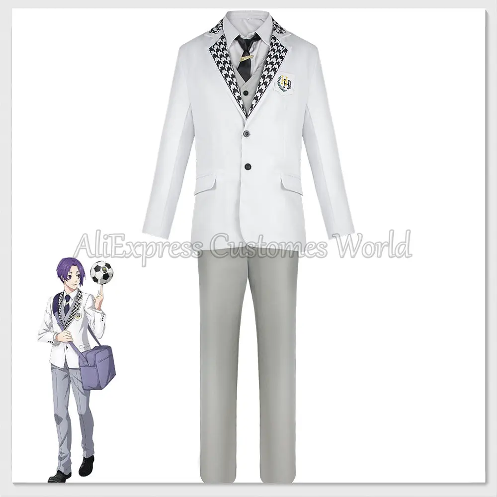 

Anime Bluelock Isagi Yoichi Cosplay Costume Jackets Animes Cosplay Novelty Blue Lock Yoichi Isagi Wig Top Coat Pants Suit