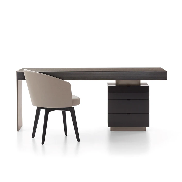 Office desk Wooden 1.8-meter storage study desk Office chair and desk with 5 drawers