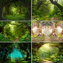 Spring Fairytale Forest Wonderland Backdrop Newborn Portrait Photo Birthday Decoration Photography Backgrounds For Photo Studio